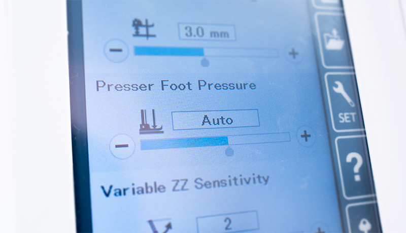 Janome Skyline S9 Automatic Foot Pressure Adjustment